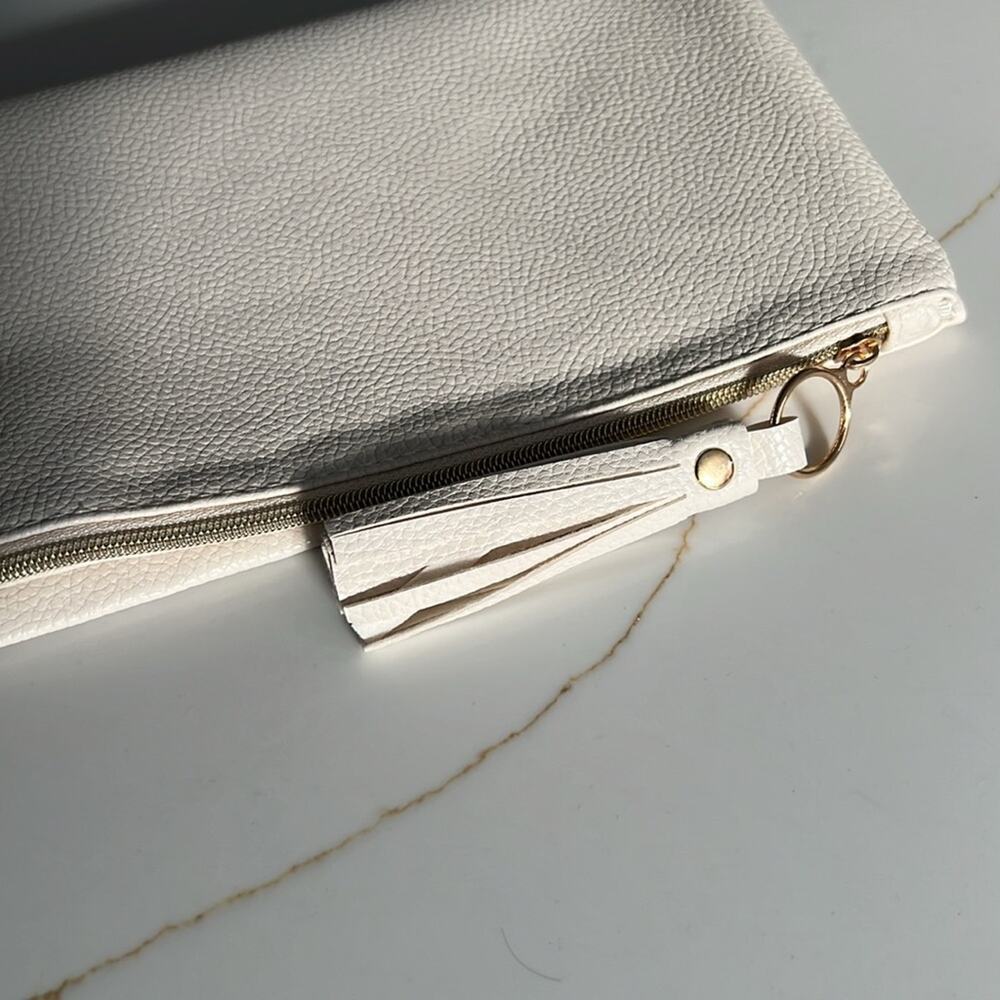 Rachel Miriam Vegan Pebble Clutch Faux Leather Foldover Bag - Picture 3 of 7